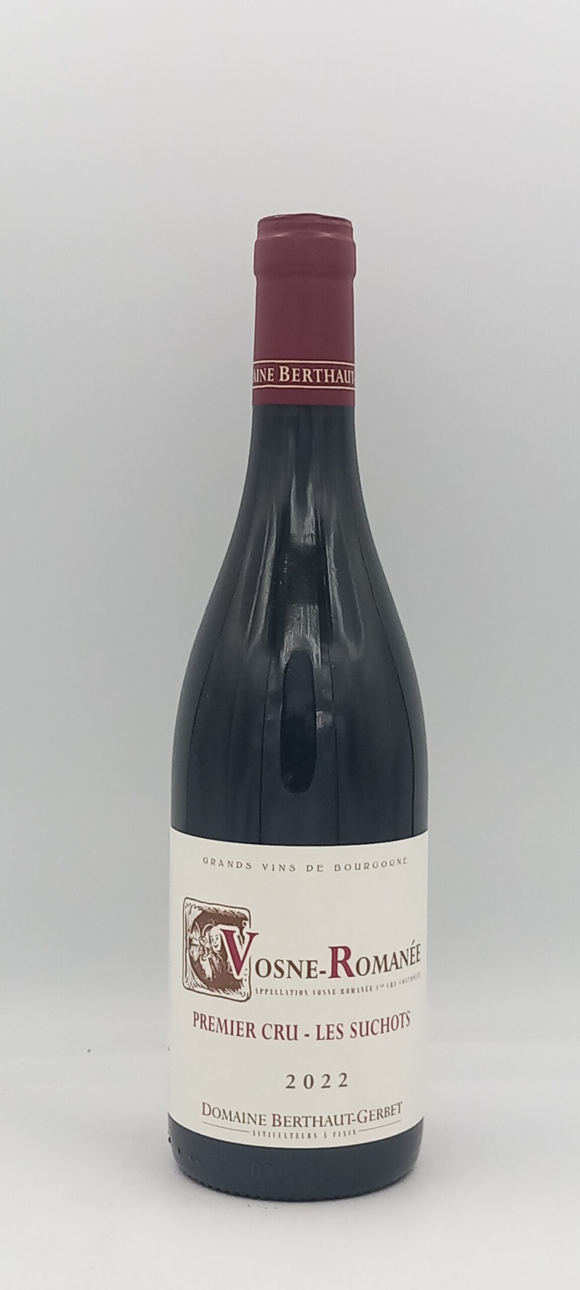 BOURGOGNE VOSNE ROMANEE 1ER CRU « LES SUCHOTS »  2022 DOMAINE BERTHAUT GERBET