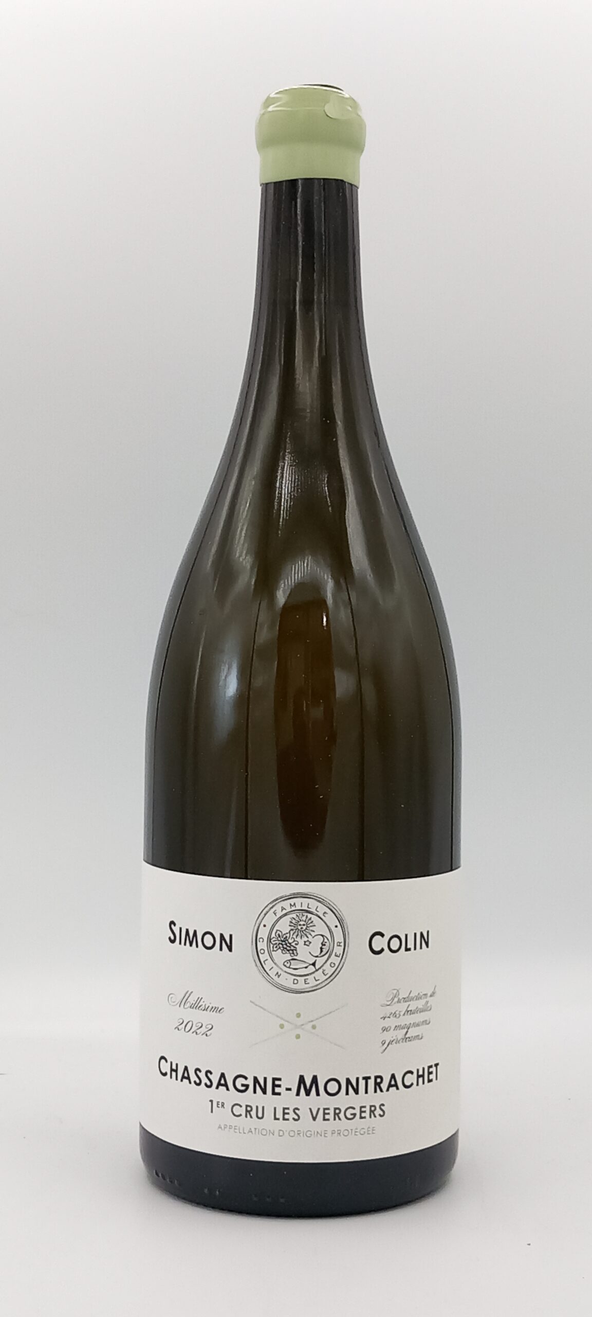 BOURGOGNE MAGNUM CHASSAGNE MONTRACHET 1ER CRU VERGERS BLANC 2022 DOMAINE SIMON COLIN