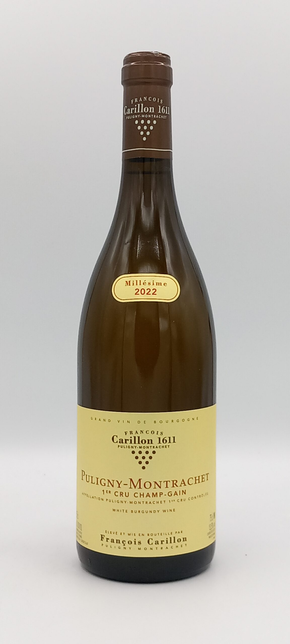 BOURGOGNE PULIGNY MONTRACHET 1 ER CRU CHAMP GAIN BLANC 2022 DOMAINE F CARILLON