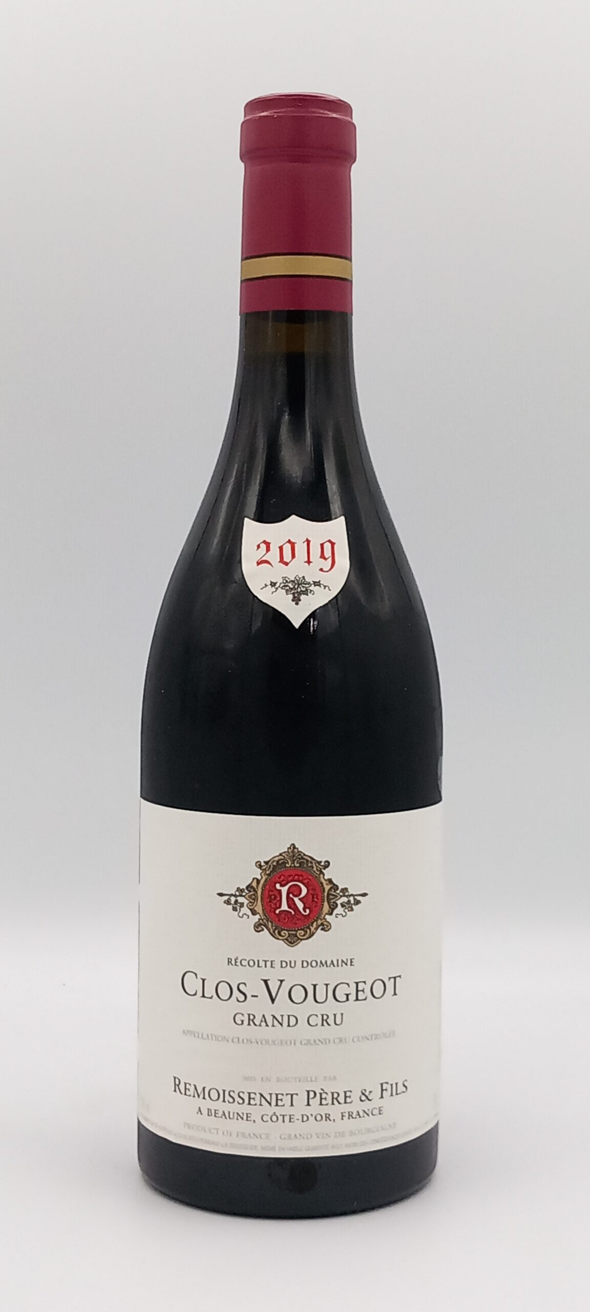 BOURGOGNE CLOS VOUGEOT GRAND CRU  2019 ROUGE DOMAINE REMOISSENET