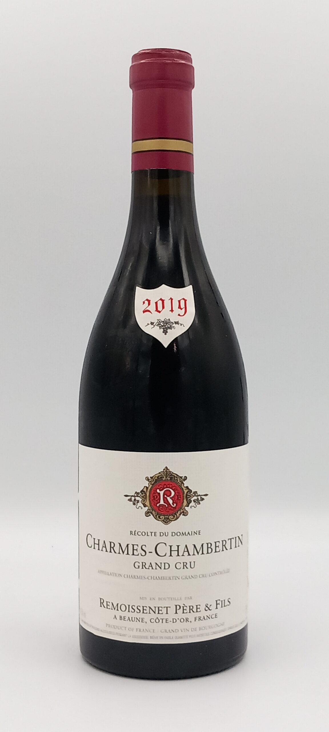 BOURGOGNE CHARMES CHAMBERTIN GRAND CRU  2019 ROUGE DOMAINE REMOISSENET