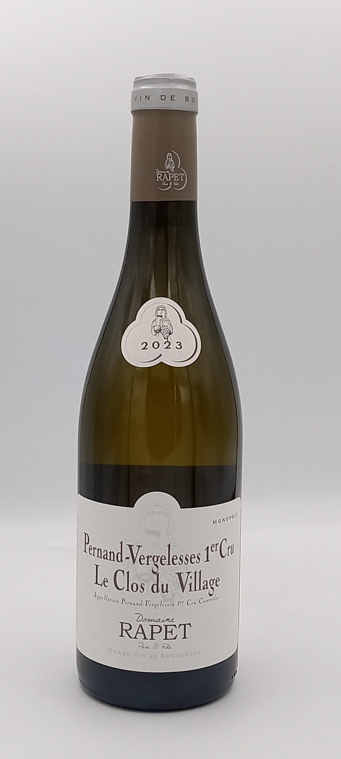 BOURGOGNE PERNAND VERGELESSES 1 ER CRU « CLOS DU VILLAGE » BLANC 2023 DOMAINE RAPET PERE ET FILS